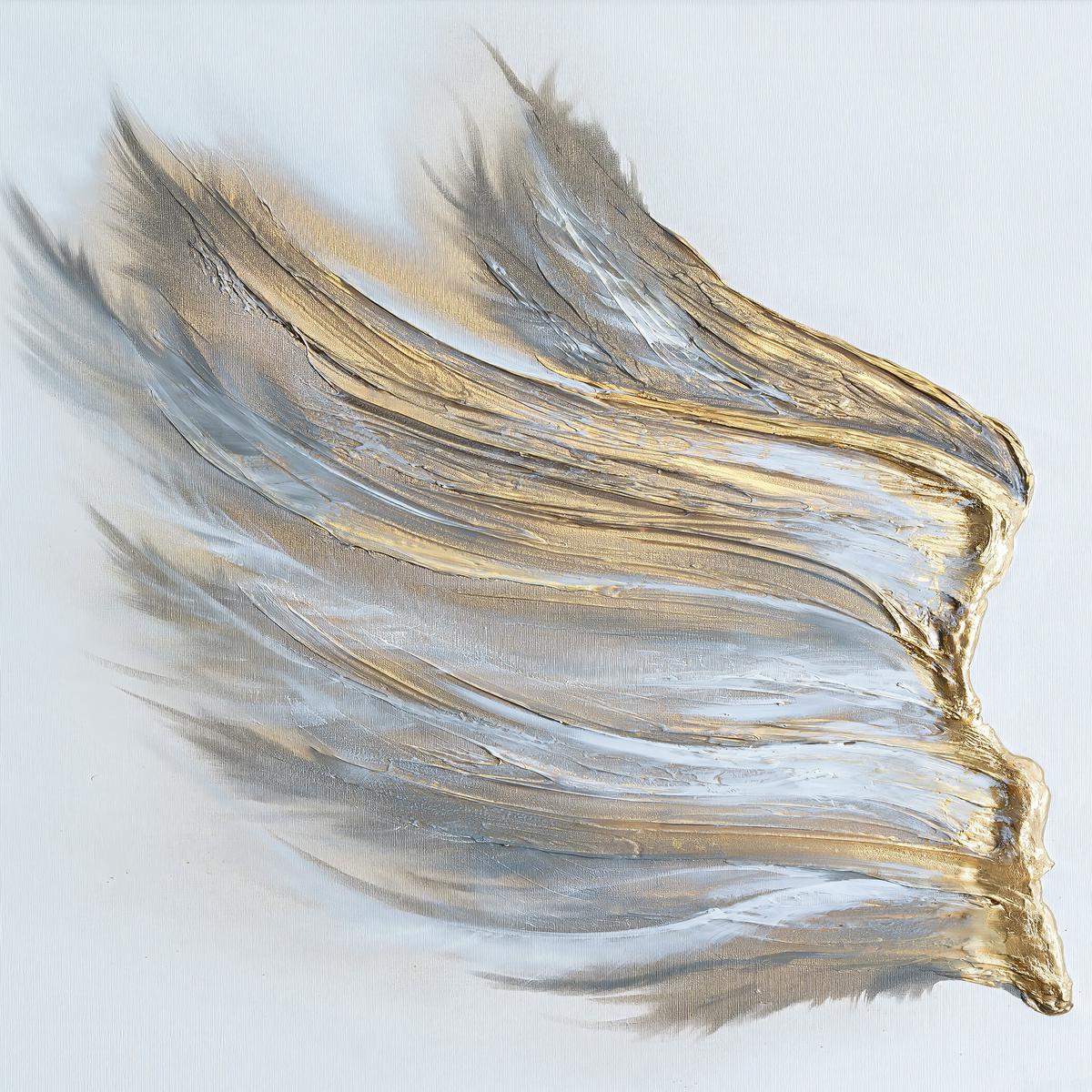 Abstract Wing in Gold and White