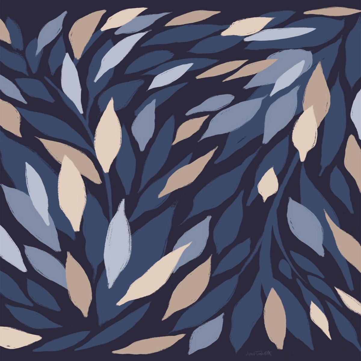 Leafy Lines Dark Plain