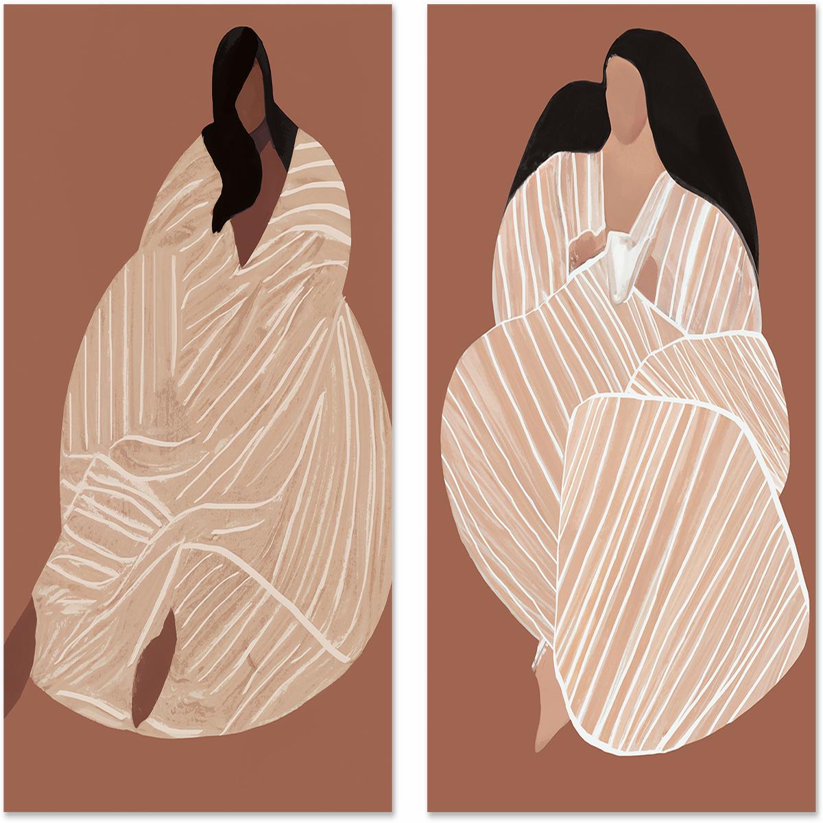 Mocha Queen & Throne, Set of 2