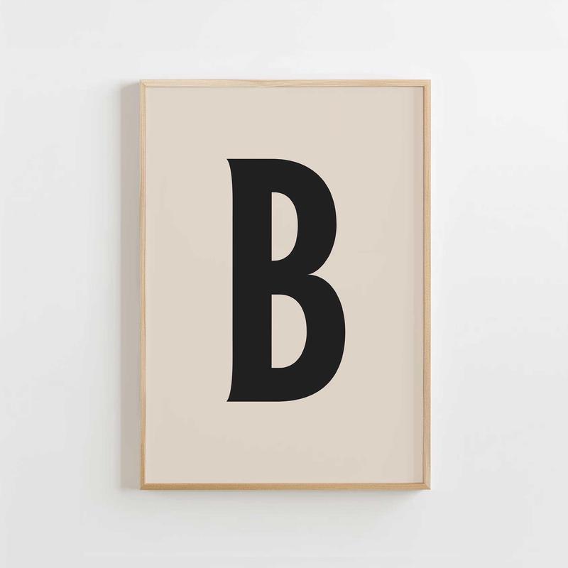 Modern Monogram Art Print - B