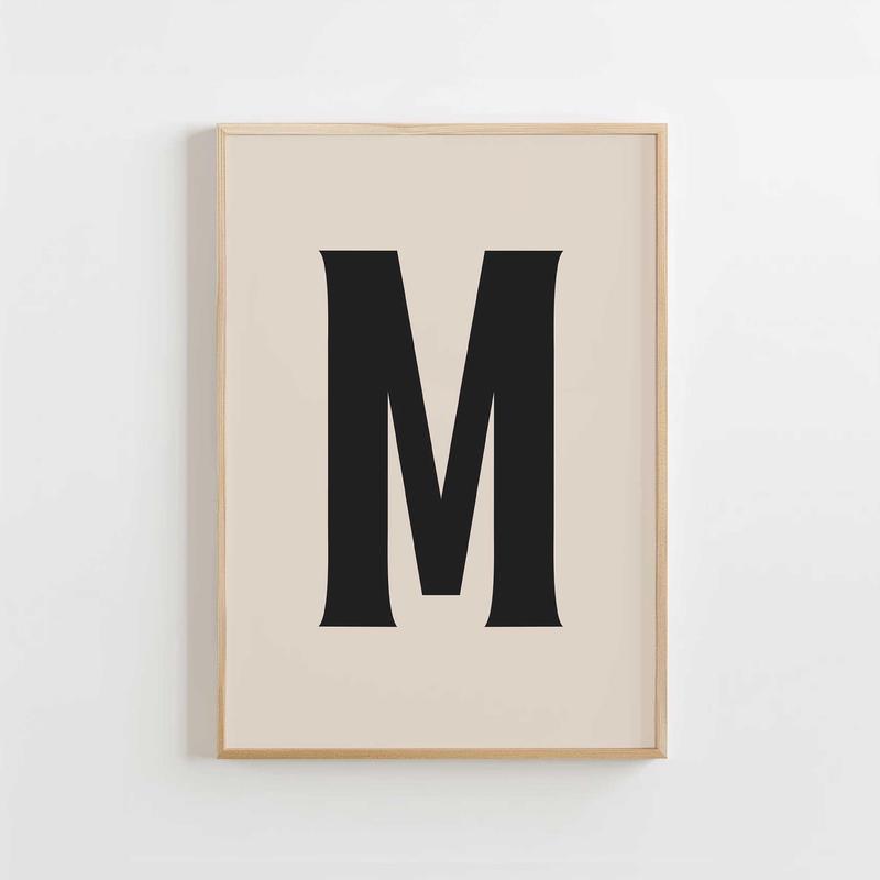 Modern Monogram Art Print - M