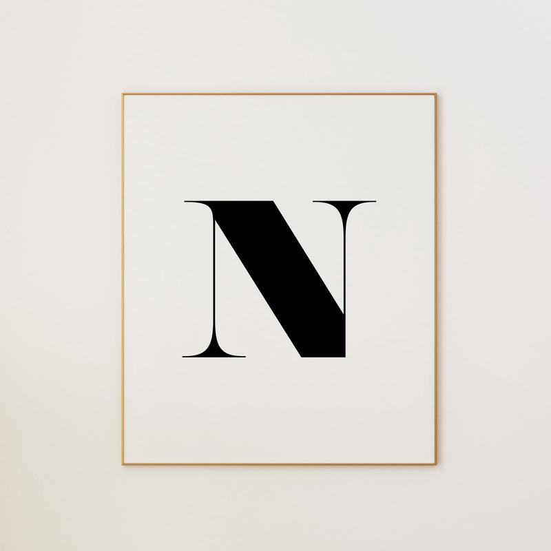N LETTER B&W