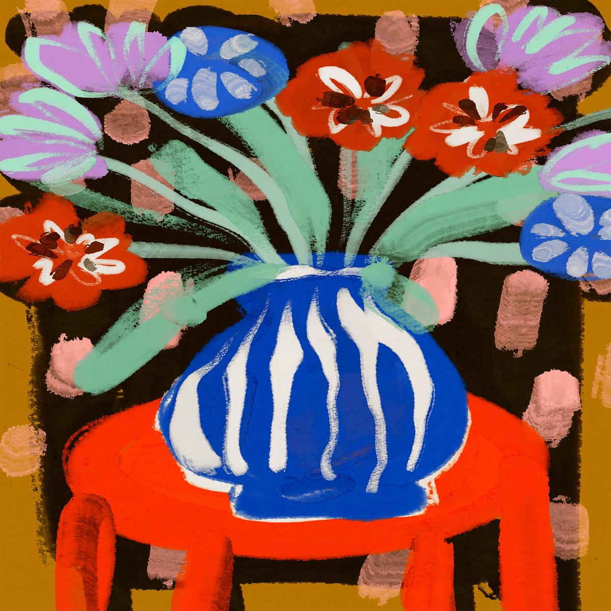 Vase of Joyful Blooms