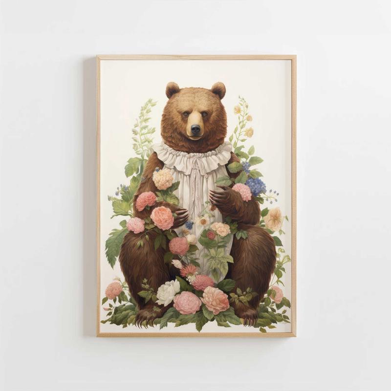 Bear and Flowers