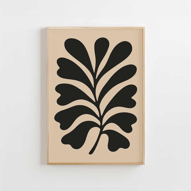 Bold Oak - Minimal Leaf Silhouette Print