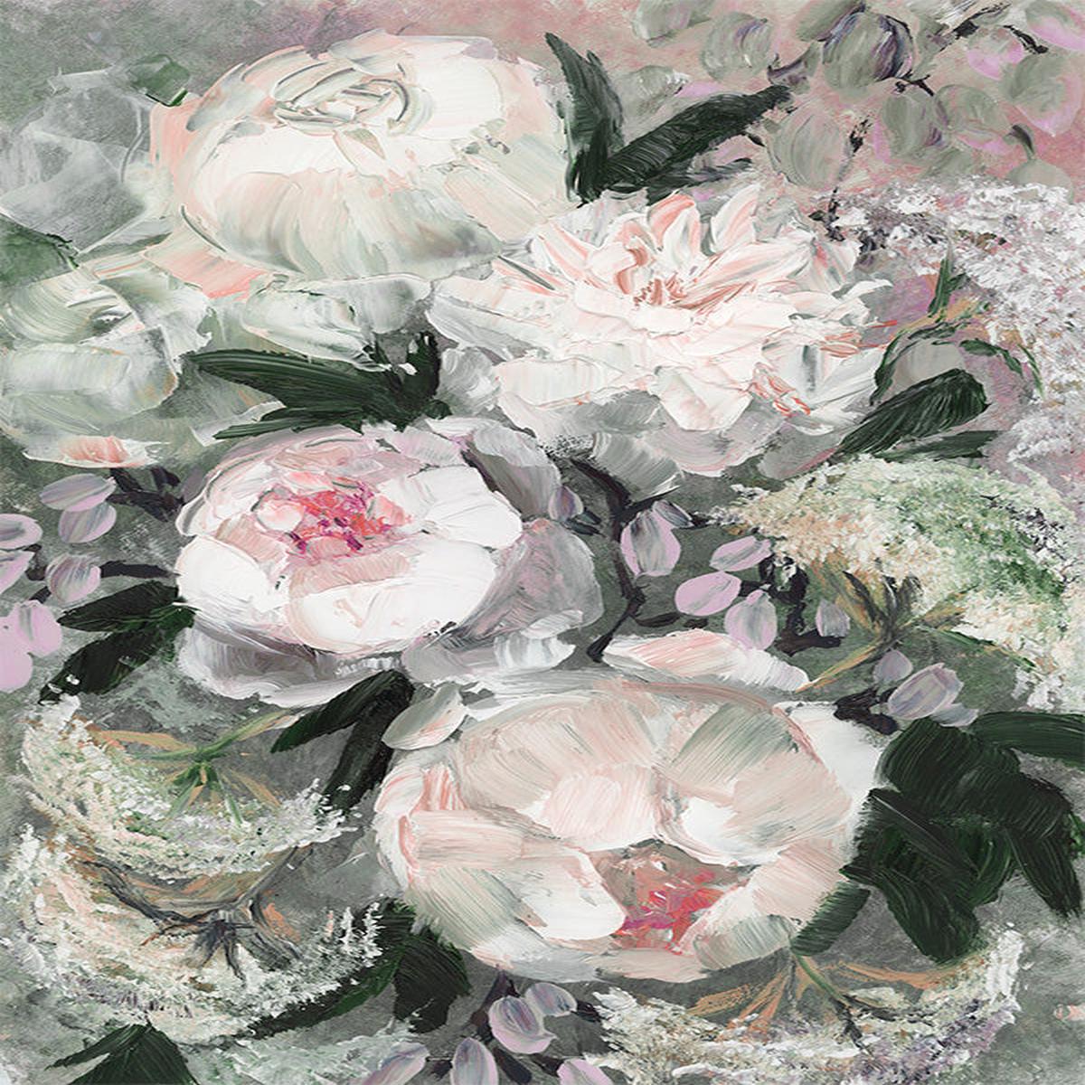 Floral Composition With White And Pink Flowers