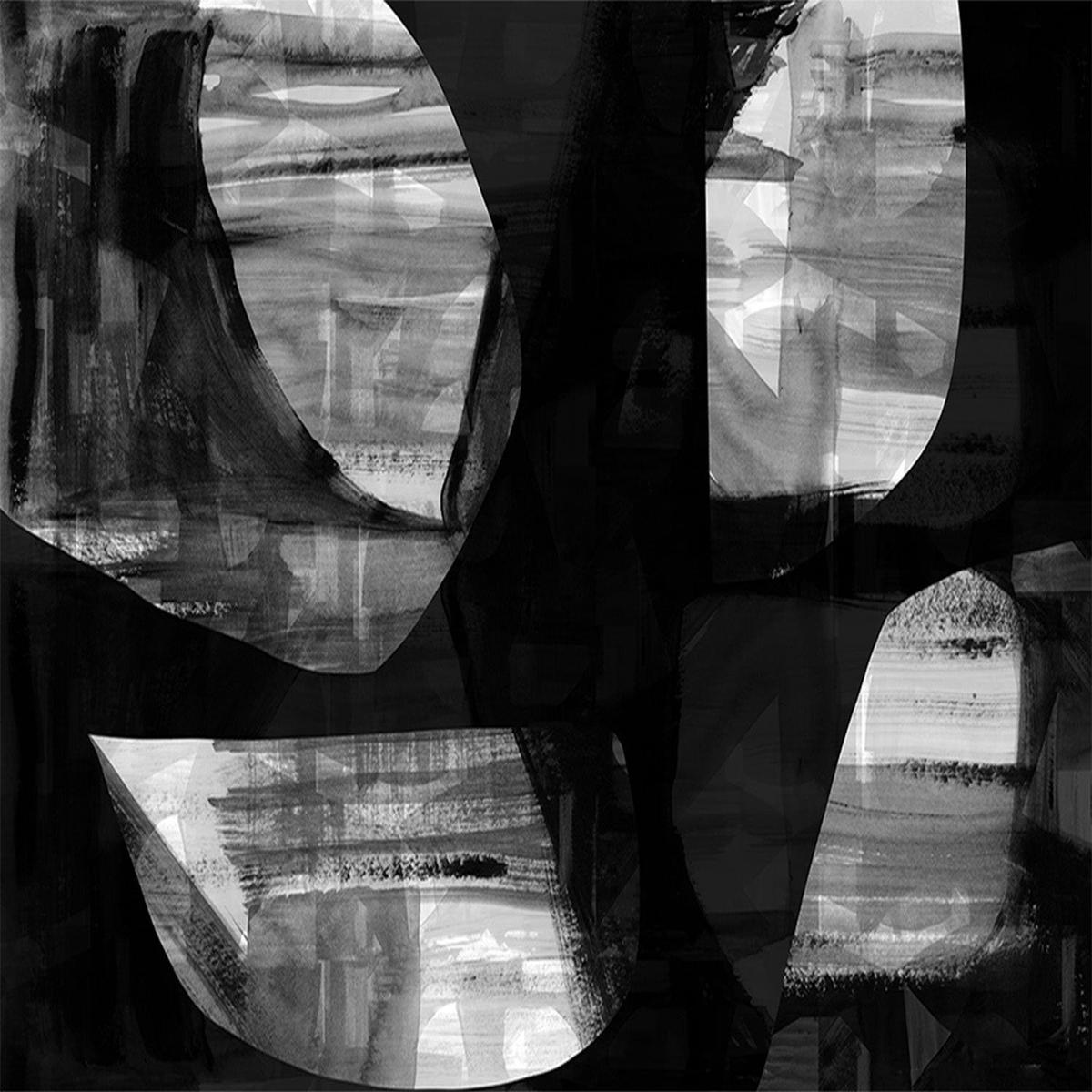 Abstract Black Night Shapes, Style C