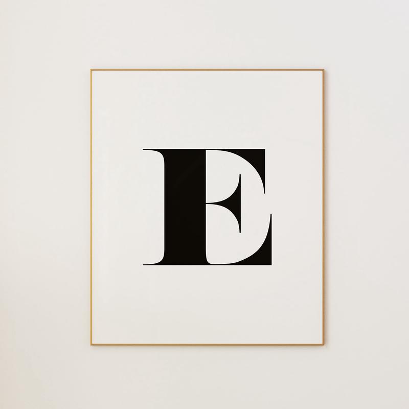 E LETTER B&W