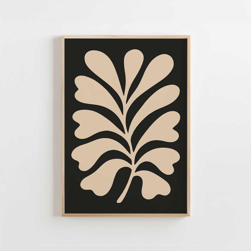 Light Fern on Black - Minimal Botanical Silhouette