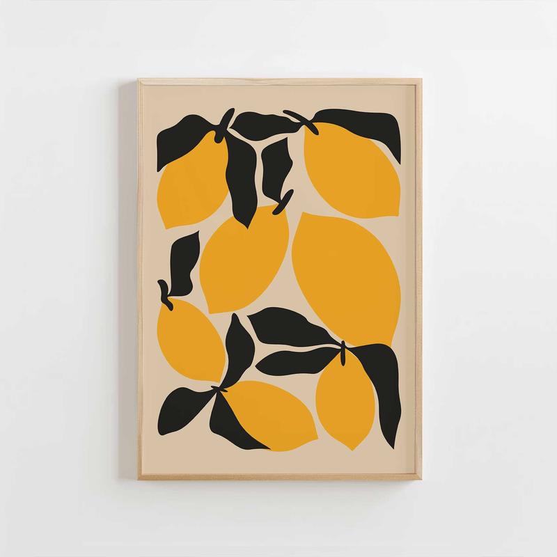 Citrus Pop - Bold Lemon Fruit Art Print