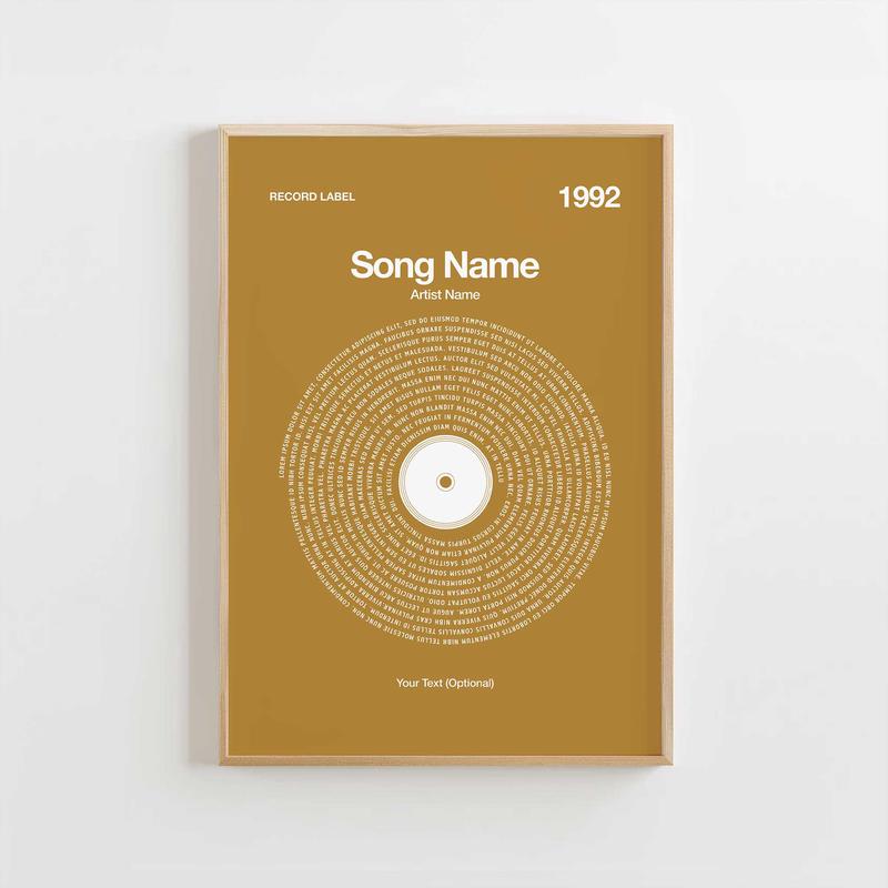 Custom Vinyl Lyrics Print  Marigold