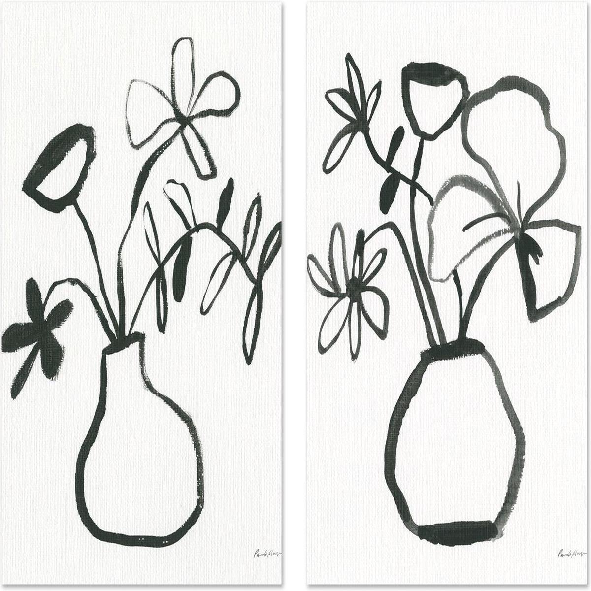 Floral Sketch, Set of 2