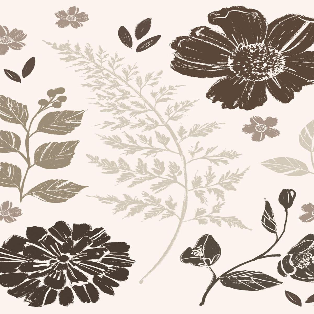 Flower Feast , Style B, Brown v2
