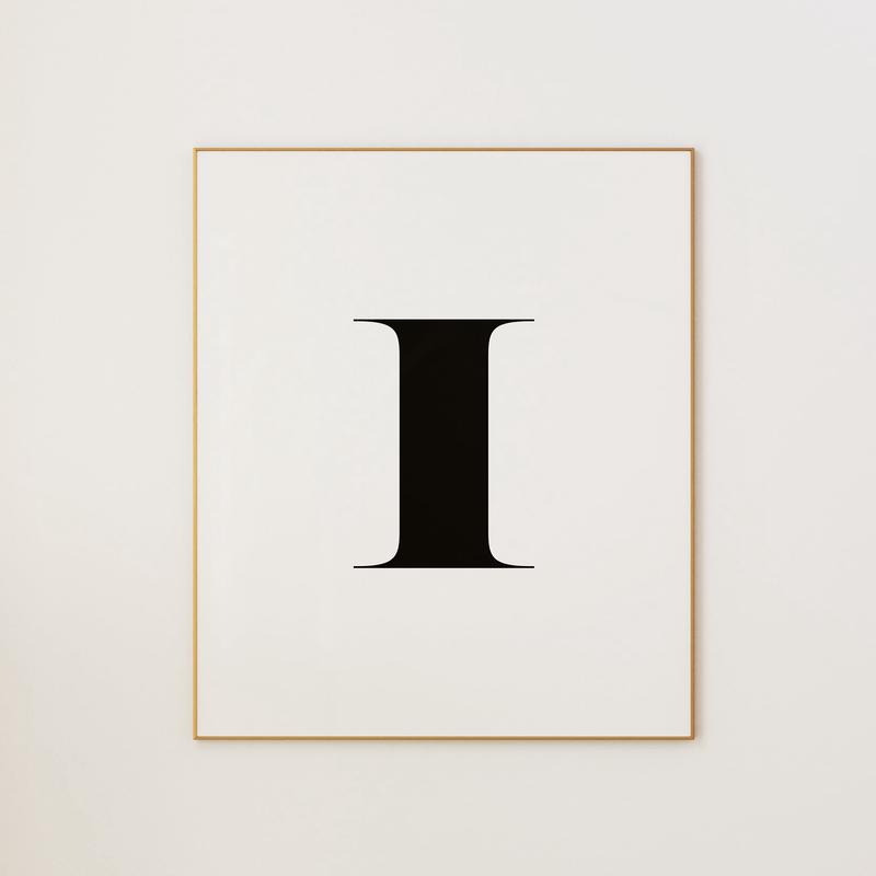 I LETTER B&W