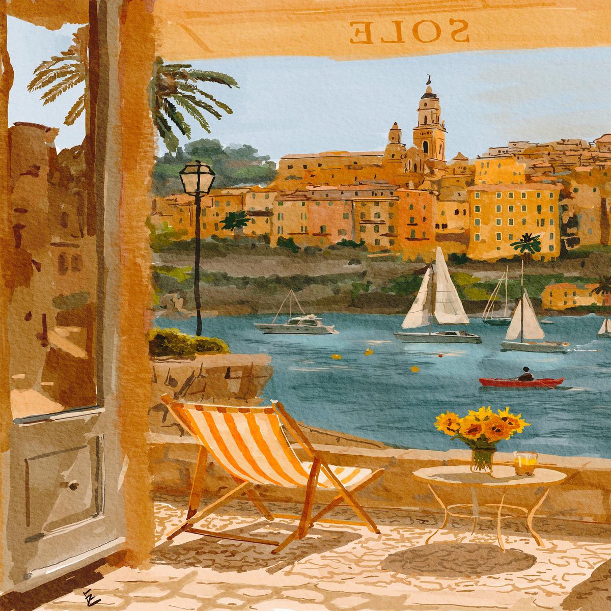July in menton