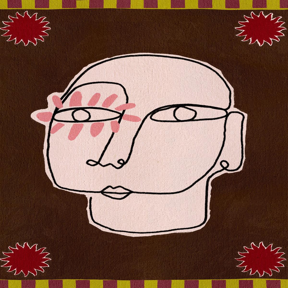 Minimalist Line Drawing Of A Face