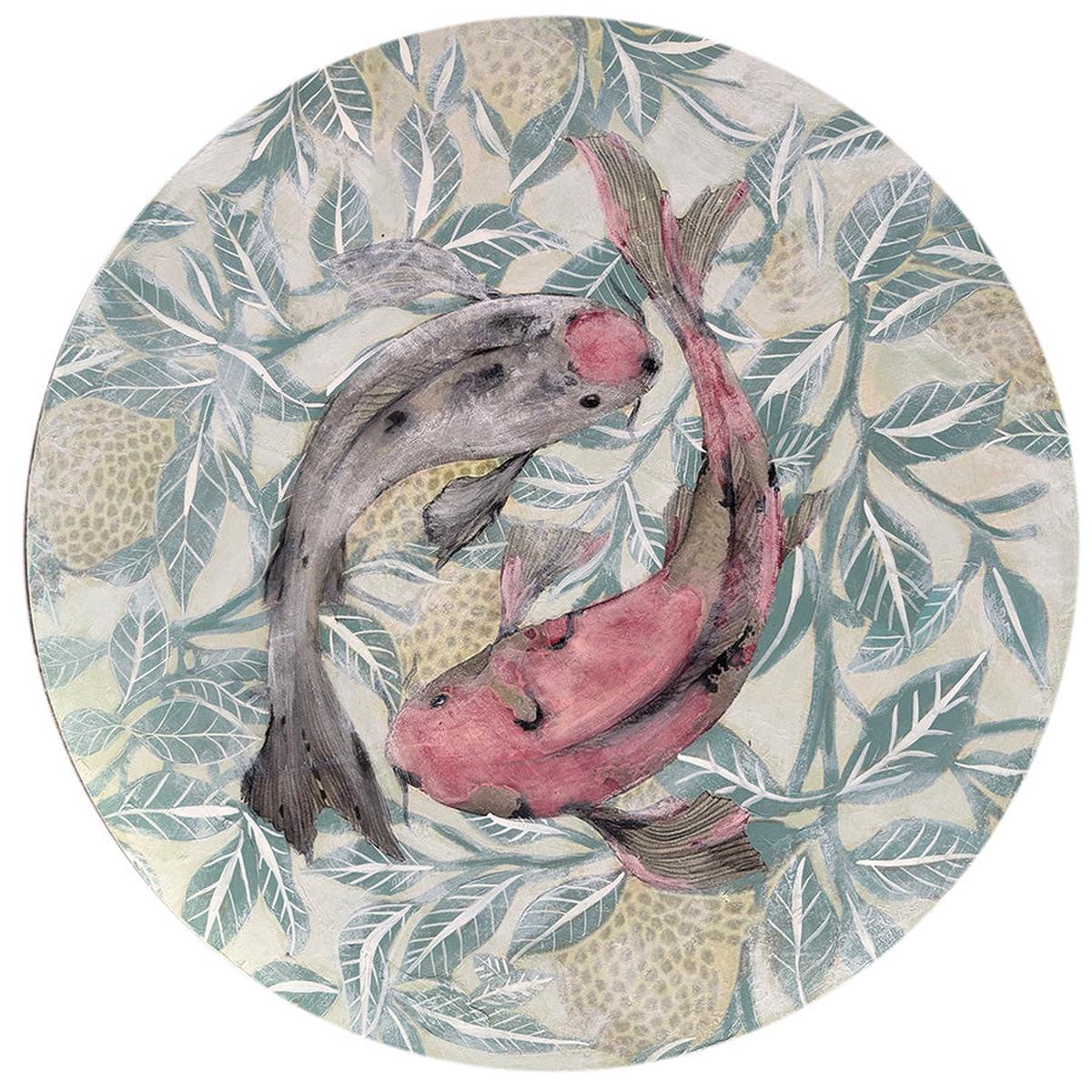 Two Koi Fish In A Circular Pattern