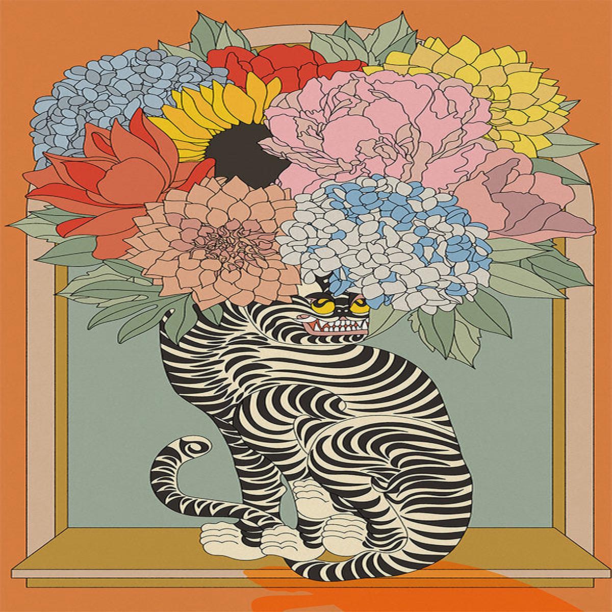 Floral Tiger Vase