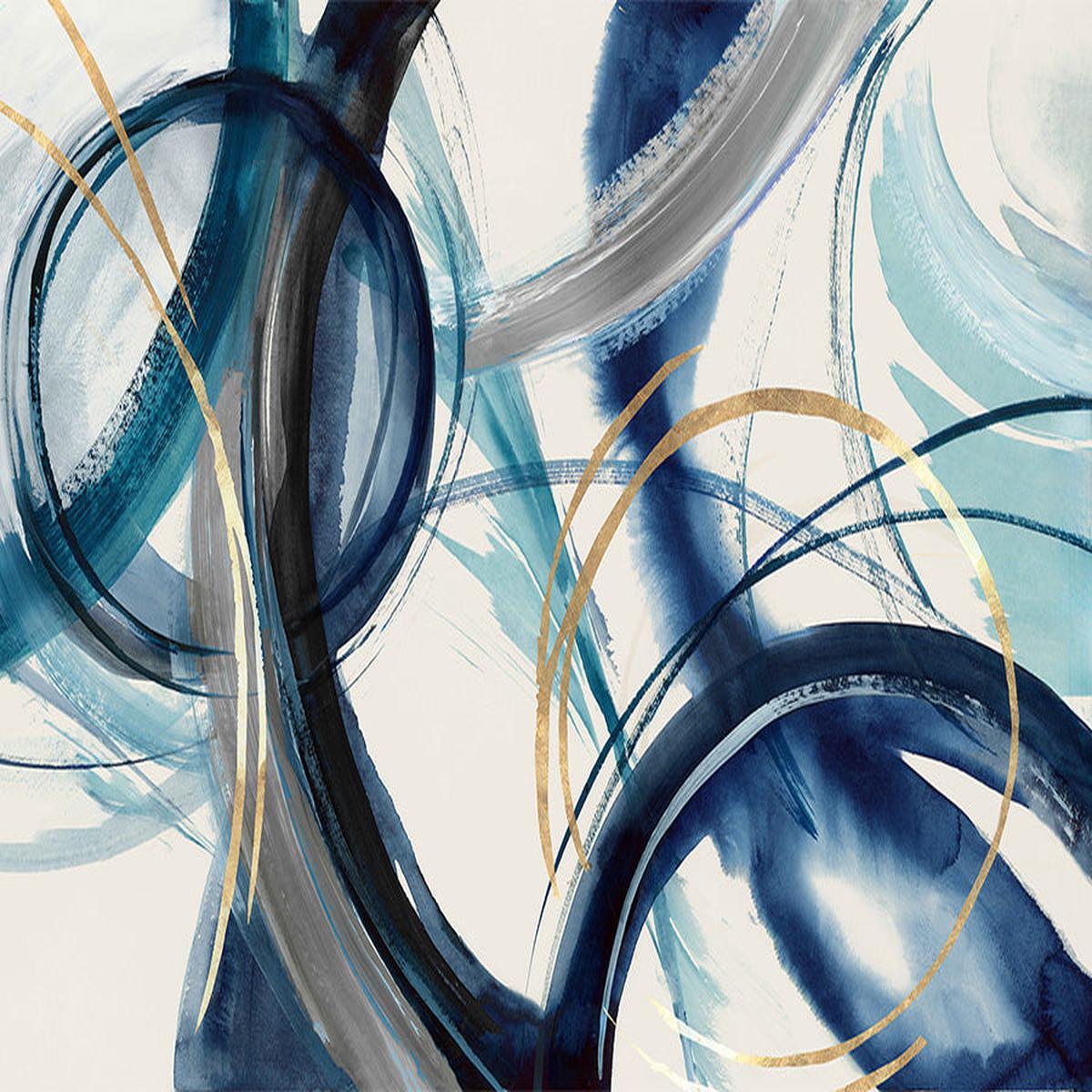 Fluid Motion in Blue and Gold