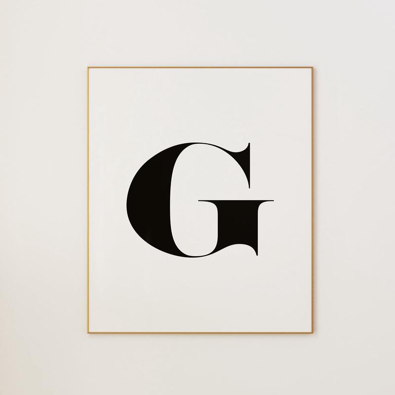 G LETTER B&W