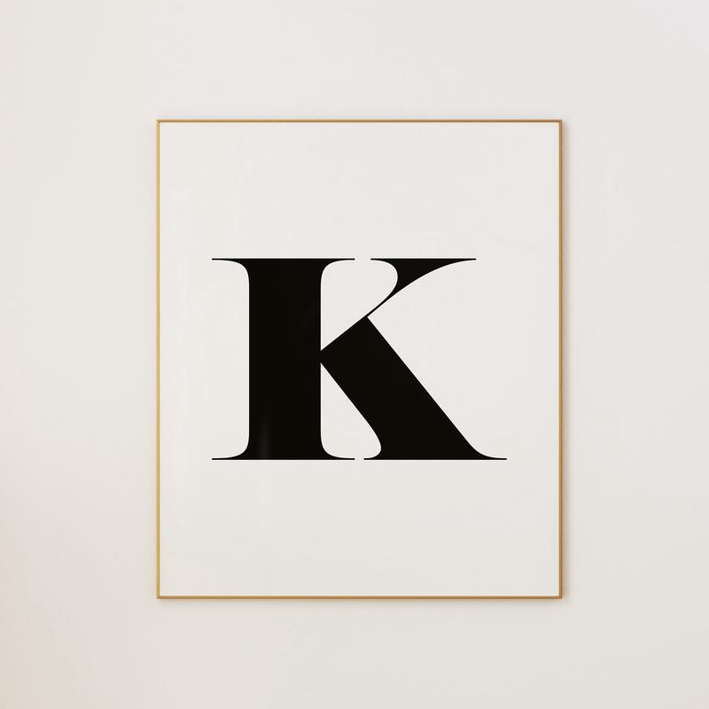 K LETTER B&W