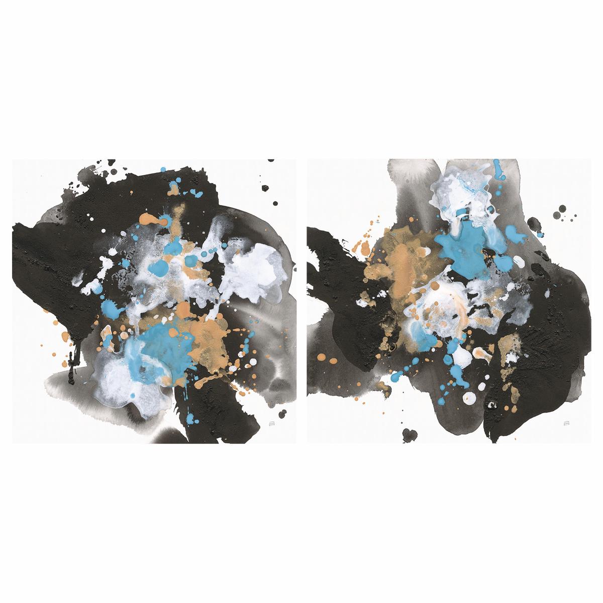 Teal Chaos, Style A & B, Set Of 2