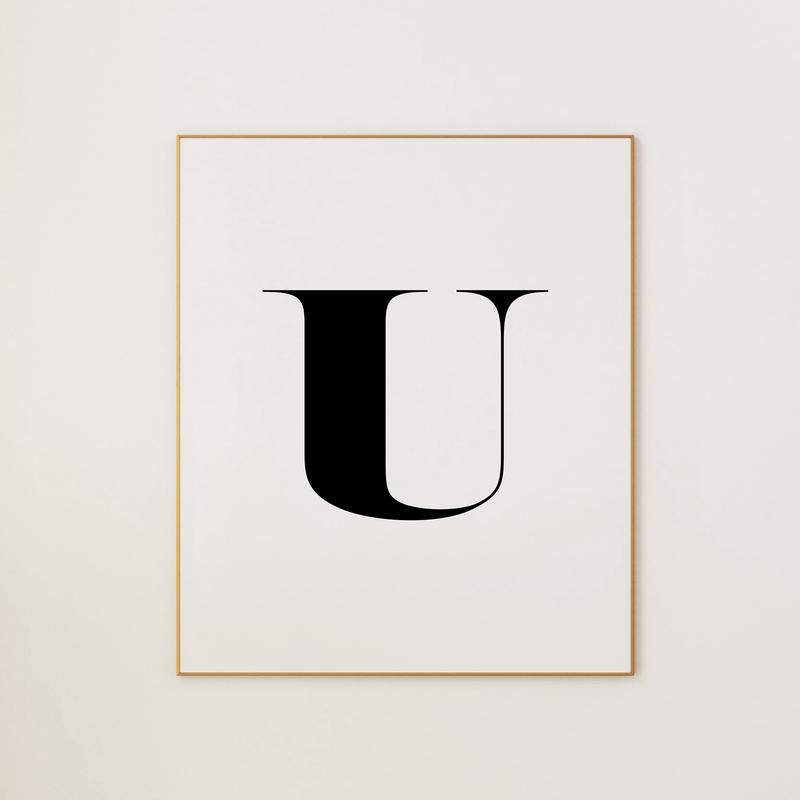 U LETTER B&W