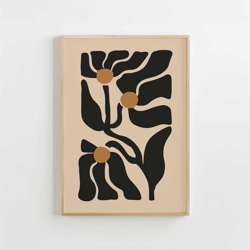 Abstract Wildflower Trio - Modern Botanical Wall Art