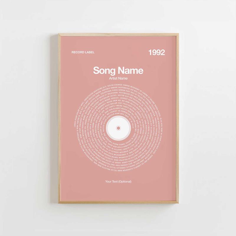 Custom Vinyl Lyrics Print  Petal