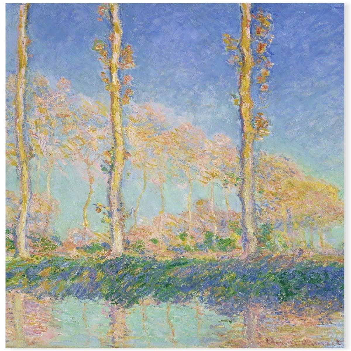 Three Trees Autumn Pink Effect 1891 , By Monet