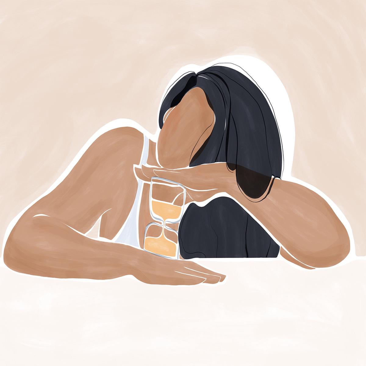Woman With a Magic Hourglass