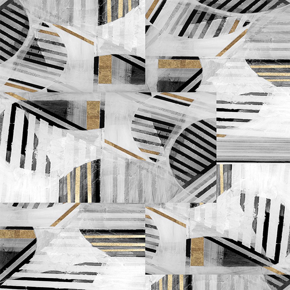 Abstract Back White Gold , Style A