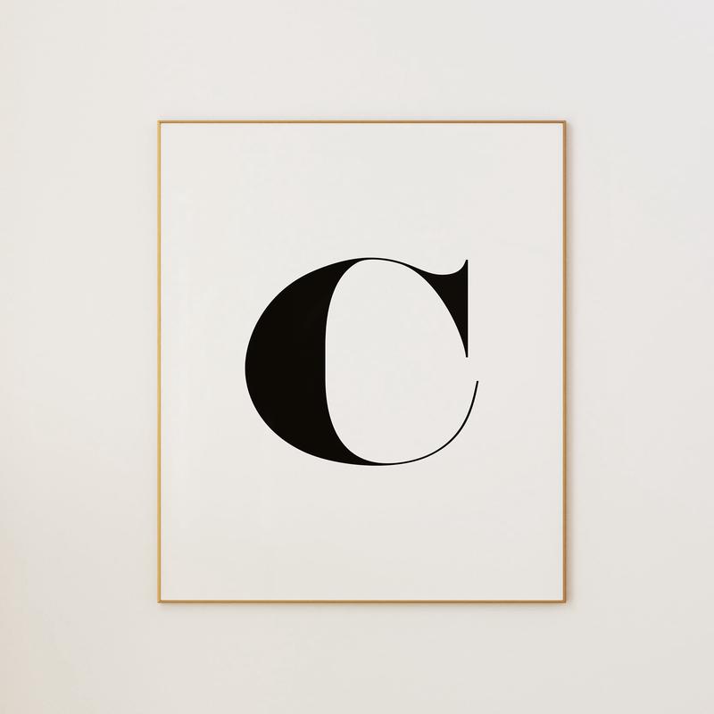 C LETTER B&W