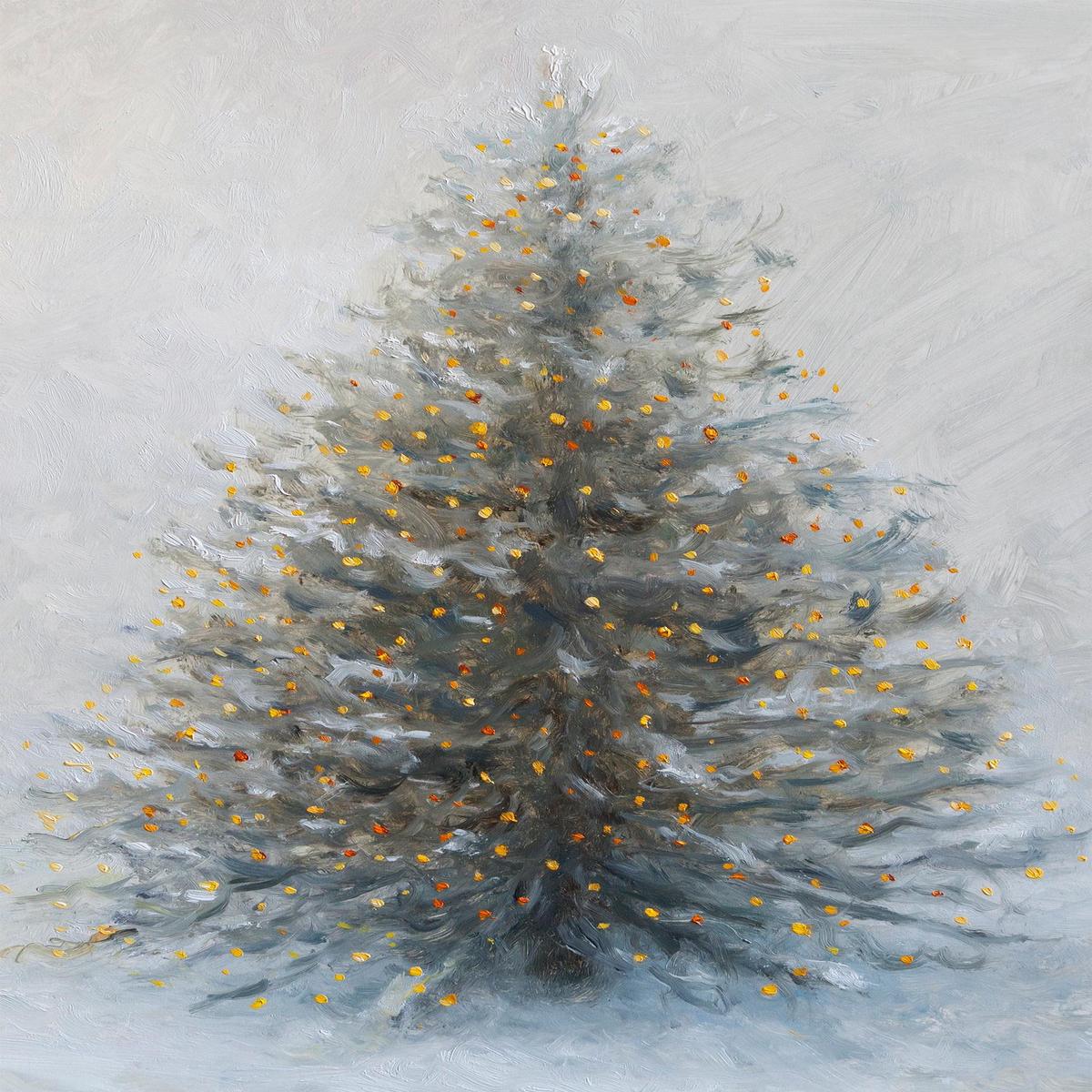 Christmas Tree In Snow