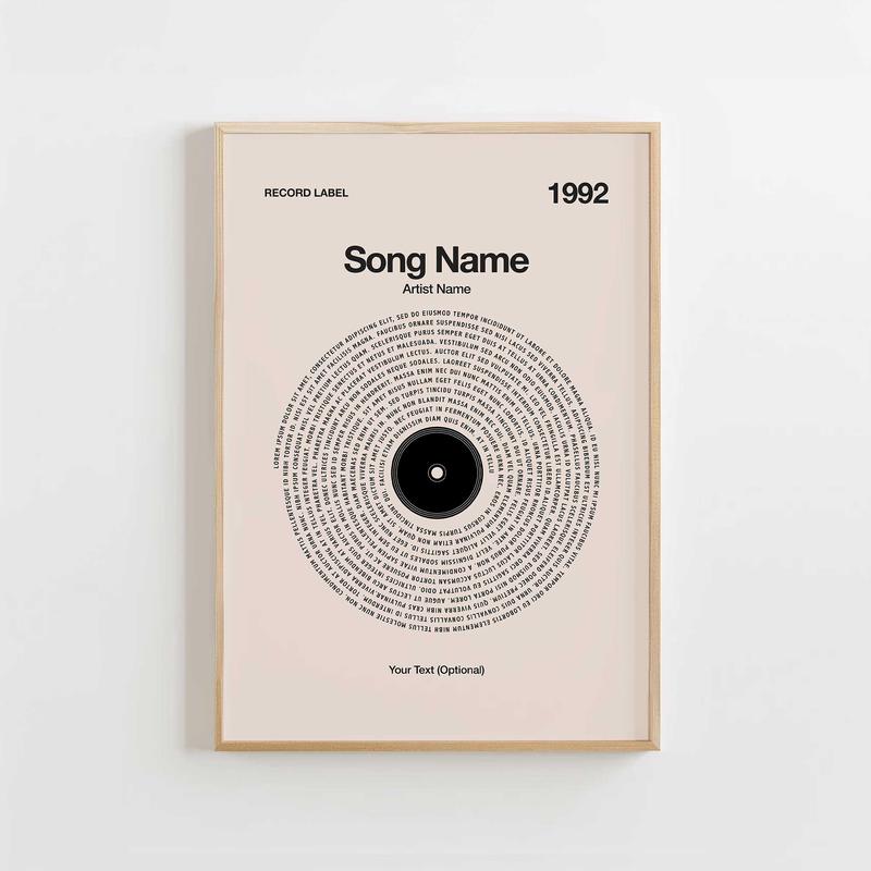 Custom Vinyl Lyrics Print  Sand