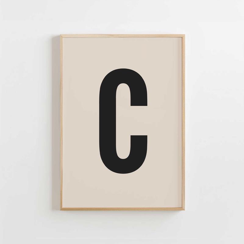 Modern Monogram Art Print - C