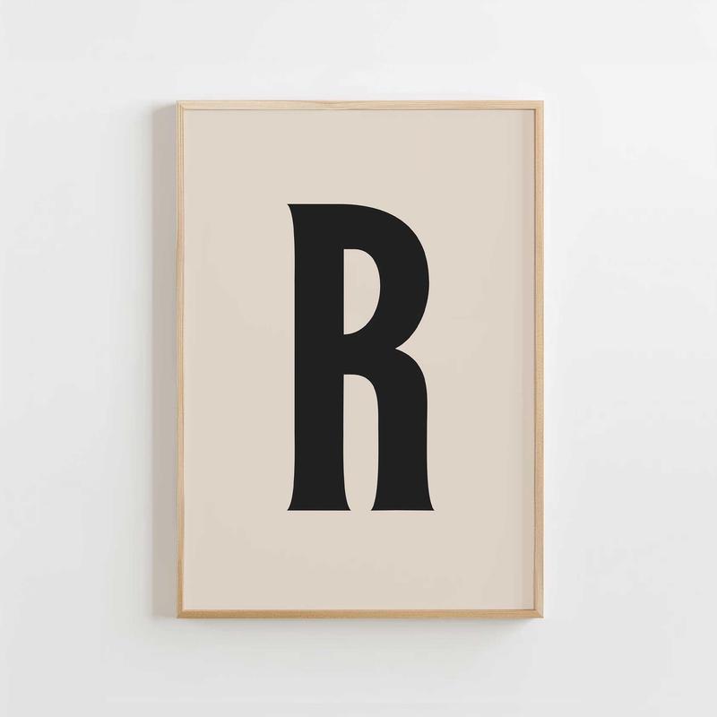 Modern Monogram Art Print - R