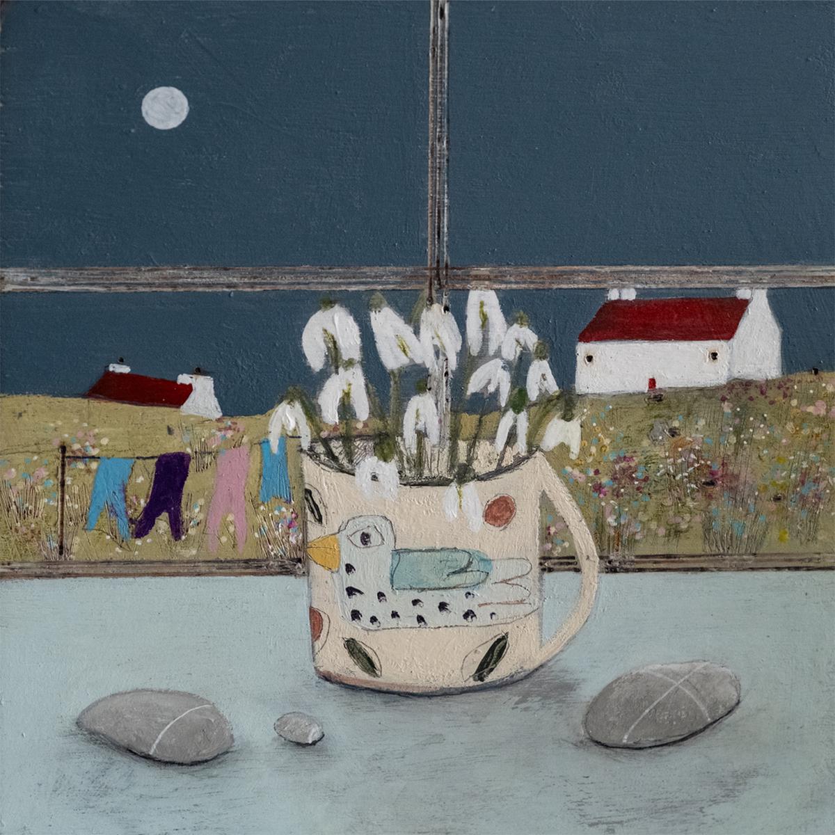 Moonlight Snowdrops , By Louise O'hara
