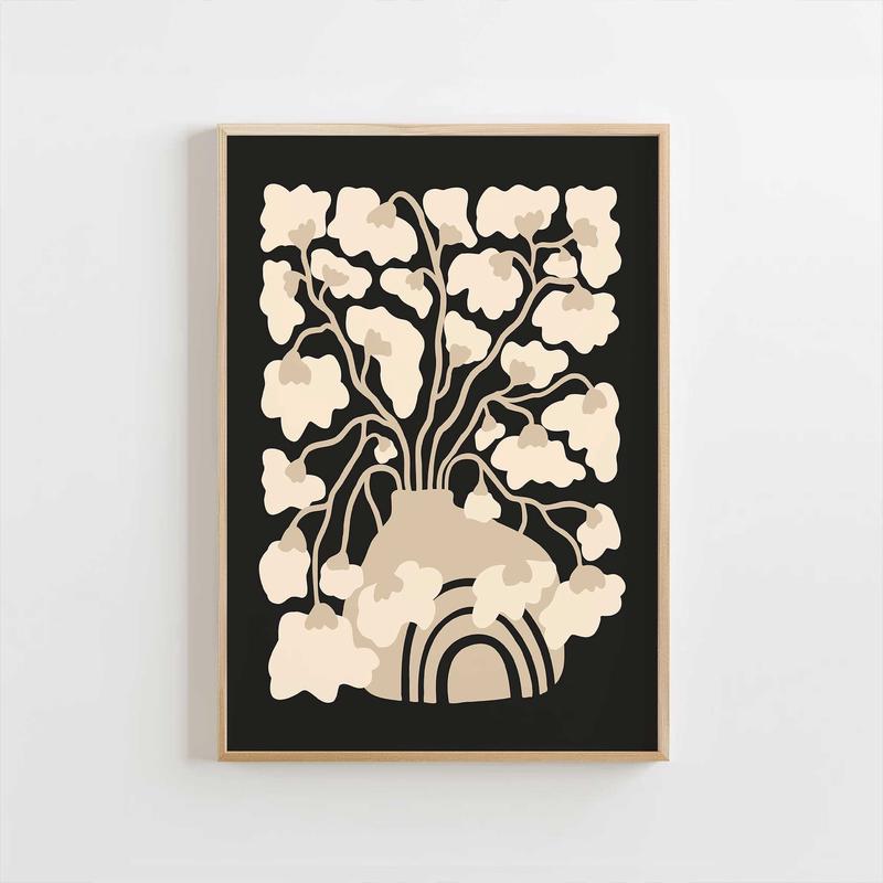 Neutral Floral Vase Print