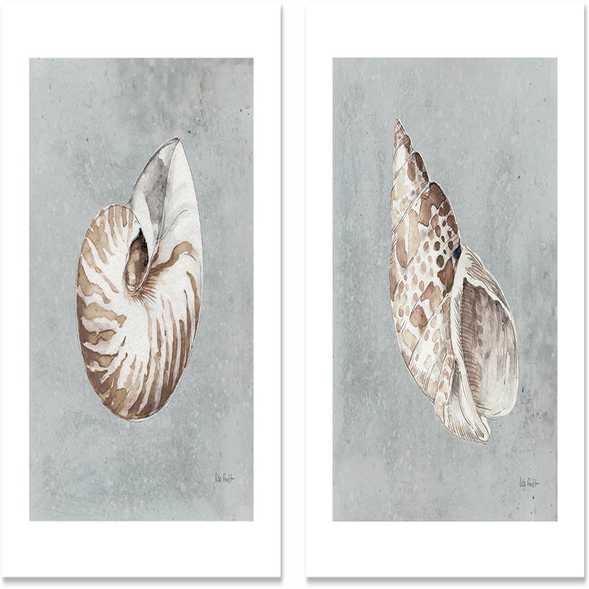Sand And Seashells, Style A & B, Set Of 2