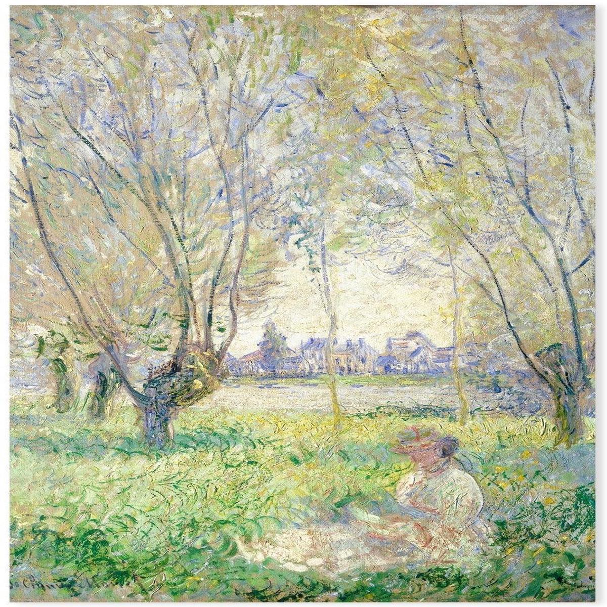 Woman Sitting under the Willows 1880 , By Monet