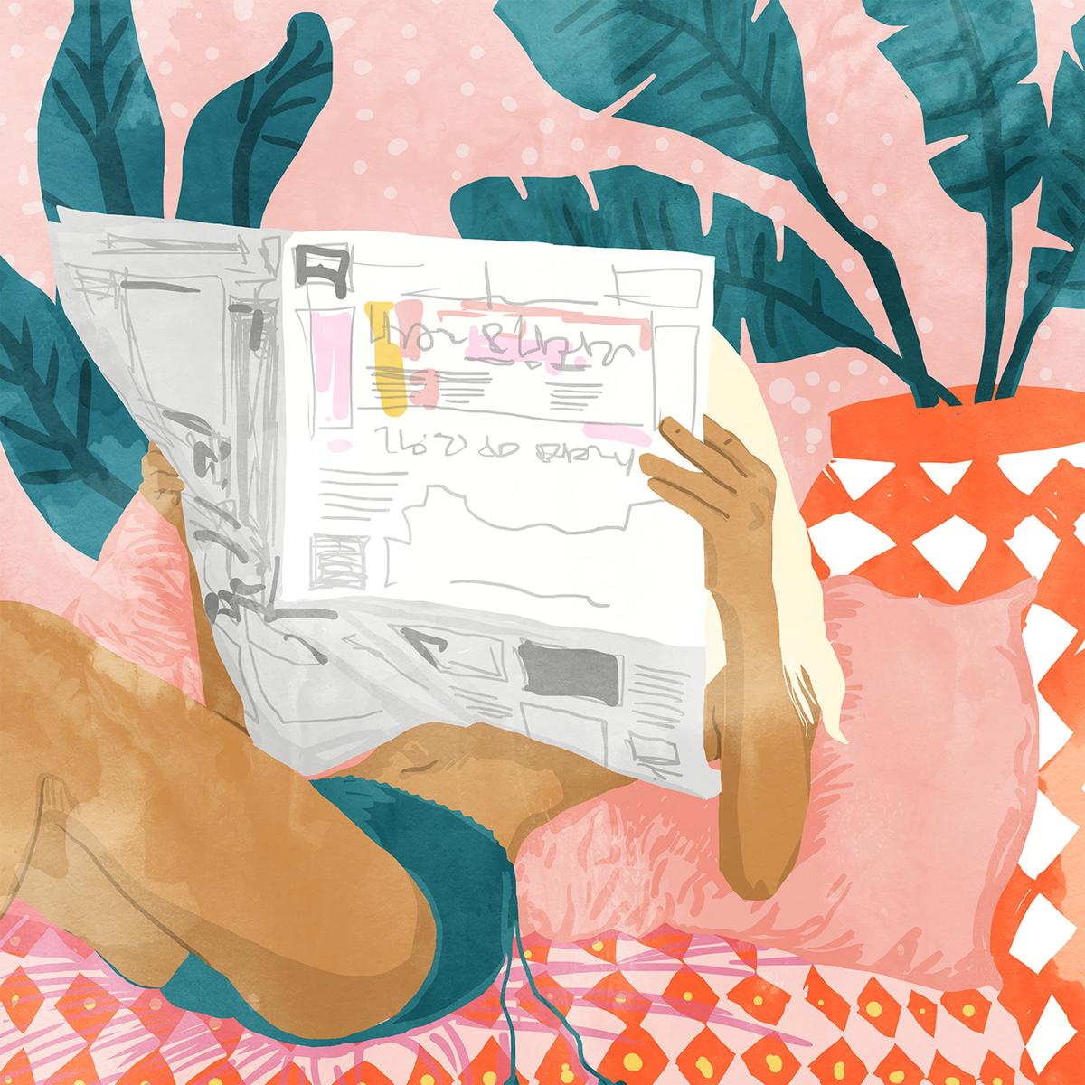 Bohemian Morning News Art Print