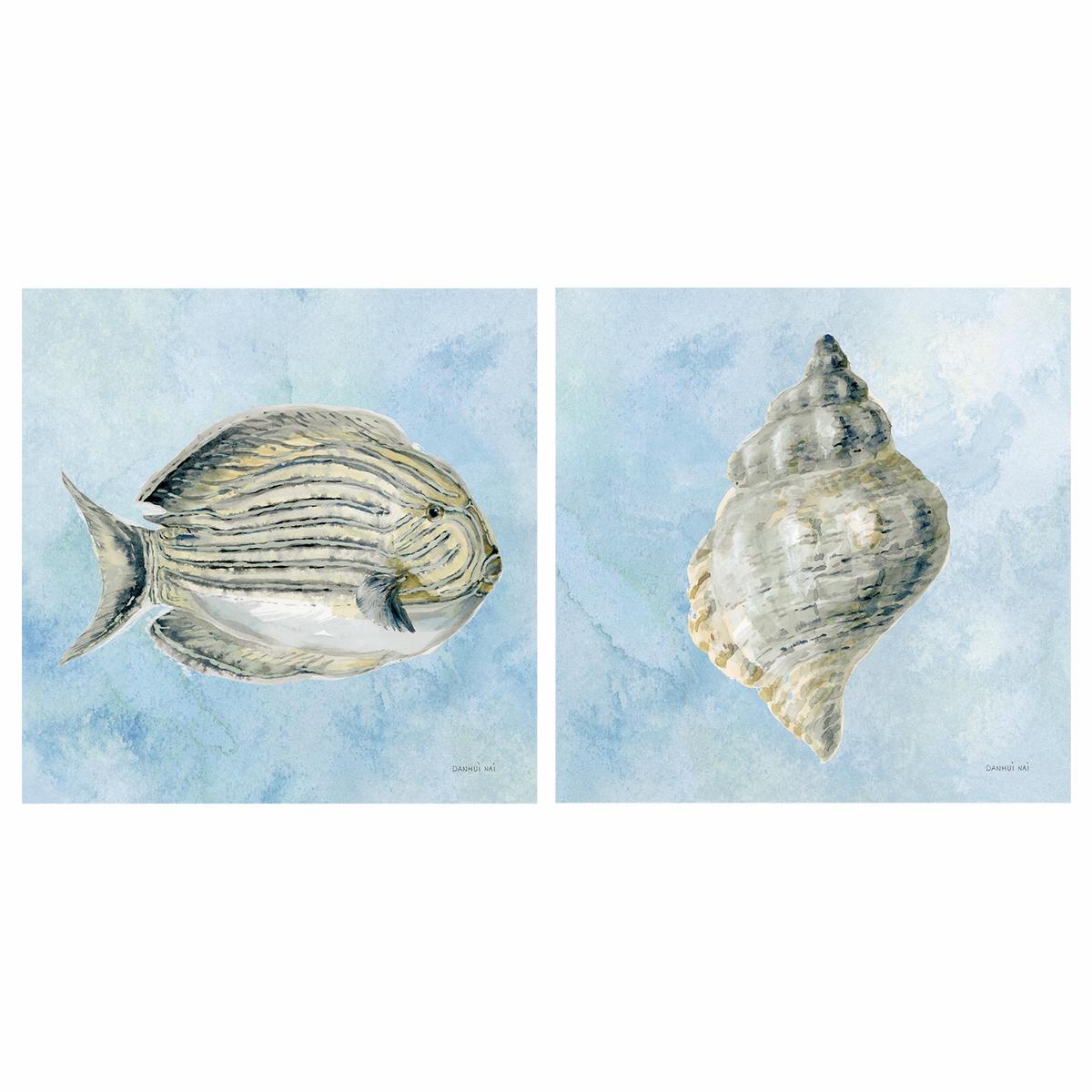 Coastal Bliss V2, Style C & D, Set Of 2