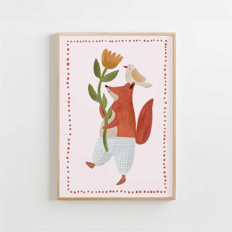 Fox with Flower