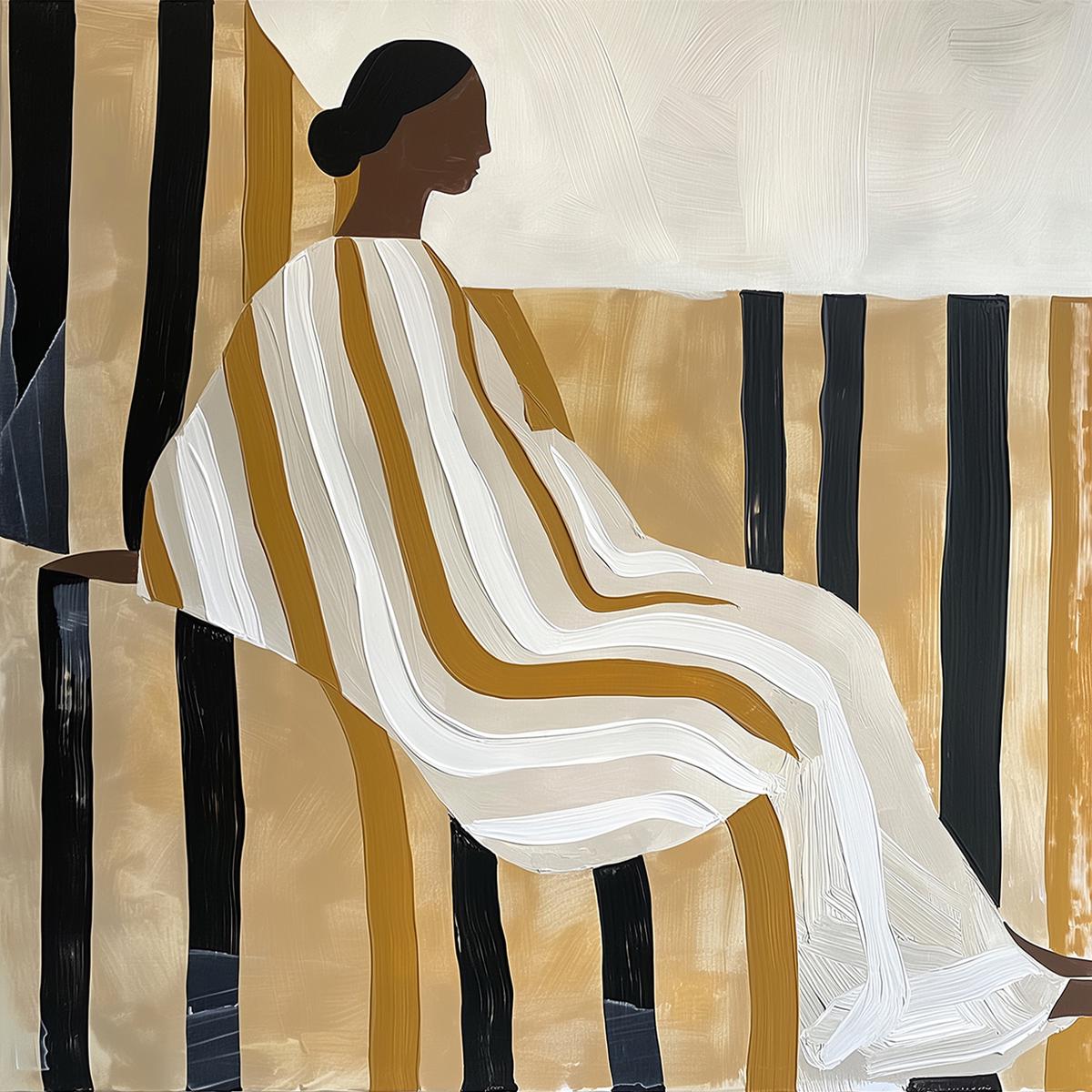 Lady In Stripes
