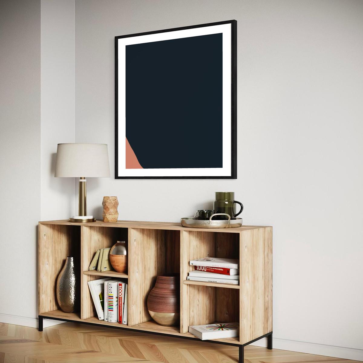 Navy And Terracotta Art Print