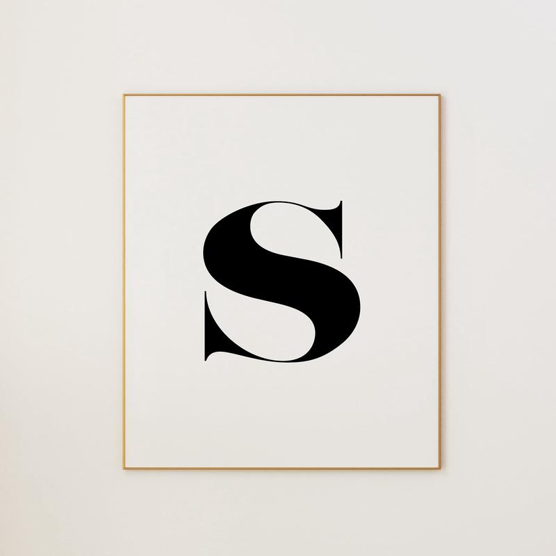 S LETTER B&W