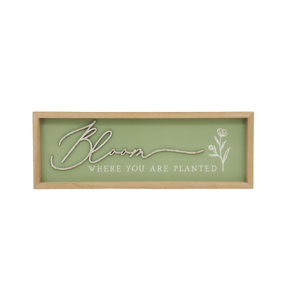 Wood Bloom Framed Wall Decor
