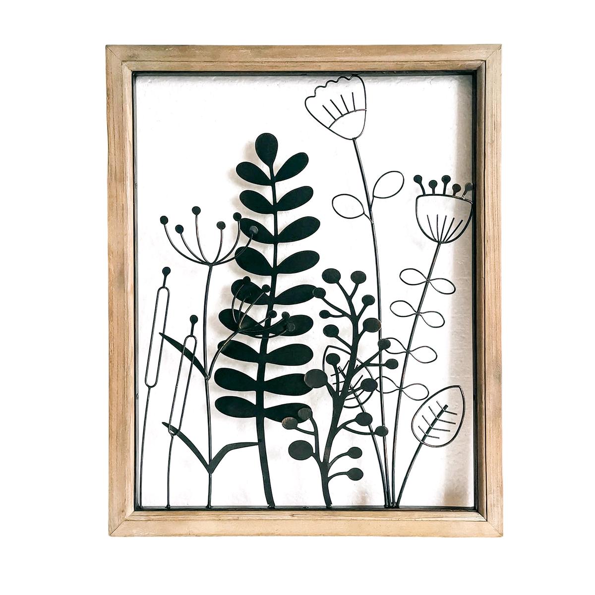 Wire Flower Frame Wall Decor