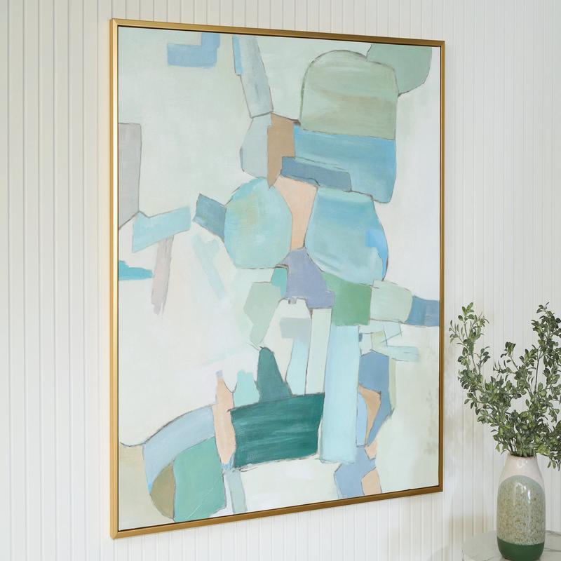 Wynburn White/Blue/Green Wall Art